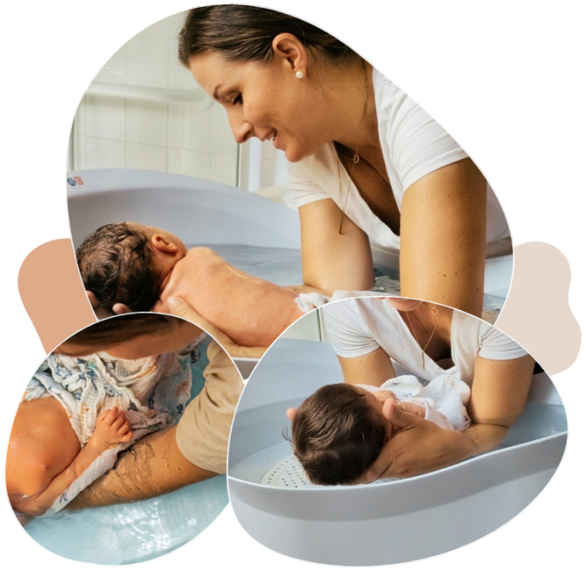 Bol en céramique et gaze de coton préparés pour un bain enveloppé